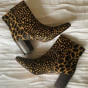 Madewell The Fiona Boot in Spot Mix Calf Hair